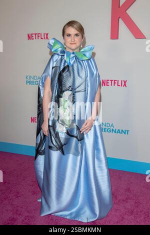 New York, United States. 03rd Feb, 2025. NEW YORK, NEW YORK - FEBRUARY 03: Jillian Bell attends Netflix's 'Kinda Pregnant' New York Premiere at Paris Theater on February 03, 2025 in New York City. Credit: Ron Adar/Alamy Live News Stock Photo