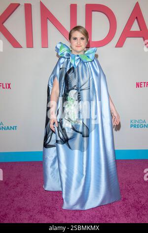 New York, United States. 03rd Feb, 2025. NEW YORK, NEW YORK - FEBRUARY 03: Jillian Bell attends Netflix's 'Kinda Pregnant' New York Premiere at Paris Theater on February 03, 2025 in New York City. Credit: Ron Adar/Alamy Live News Stock Photo