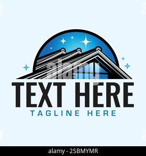 Window Cleaning Logo Design Stock Vector