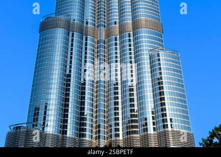 Details of the world's tallest building, Dubai's Burj Khalifa. The ...