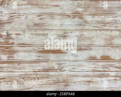 Close up of weathered rustic white oak wood plank, corroded in red brown color. Seamless rusty wooden deck background texture. Vintage feel Stock Photo