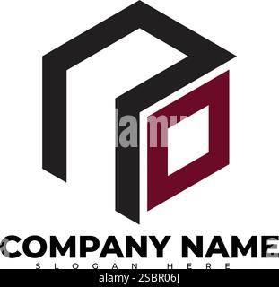 Modern 3D Geometric Cube Corporate Logo Stock Vector