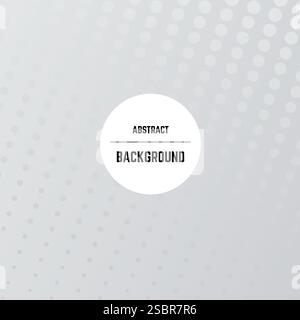 Abstract monochrome background with dots, halftone effect and circle in center. Vector illustration. Stock Vector