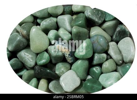 Colorful semi-precious stones. Different shapes rock pebbles. Semi precious gem stones collection. Different kinds of stones in a variety of colours. Stock Photo