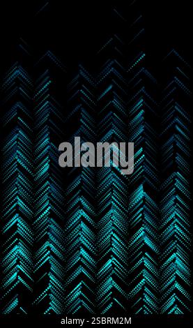Abstract blue dotted arrows geometric tech background. Vector flyer design Stock Vector