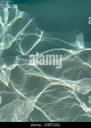 Water surface texture. Rippled blurred texture of water in blue color Stock Photo