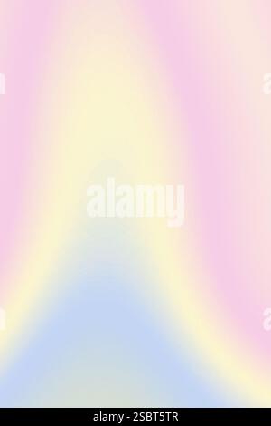 Abstract delicate yellow and pink blue background with smooth transition of pastel colors. Illustration of noise gradient texture. Effect of sand grai Stock Photo