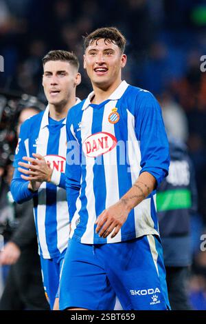Alejo Veliz of RCD Espanyol during the La Liga EA Sports match between RCD Espanyol and Atletico