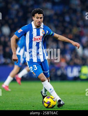 Omar El Hilali of RCD Espanyol during the La Liga EA Sports match between RCD Espanyol and