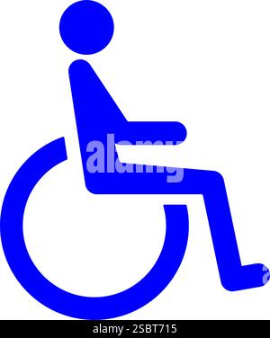 Modern Disability parking sign handicapped disabled icon symbol illustration Stock Vector