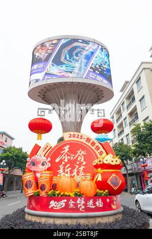 ZhongShan GuangDong ChinaJanuary 23, 2025 outdoor Chinese New Year