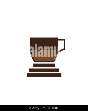 abstract Coffee cup logo, Coffee shop logo design, cafe cup logo, vector illustration Stock Vector