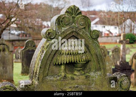 Victorian gravestone at Blackburn Cemetery. Stock Photo