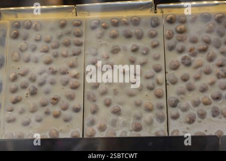 Home made chocolate bars as a background Stock Photo