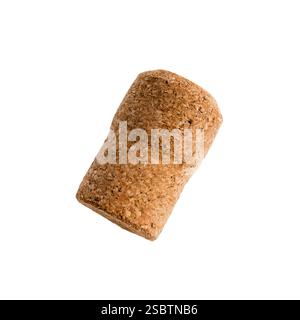 Wine cork natural  on white isolated background Stock Photo