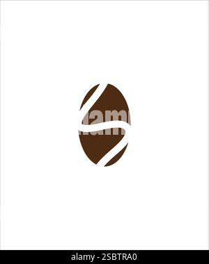 letter s coffee bean logo, coffee bean logo design, coffee shop logo vector illustration Stock Vector