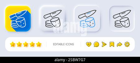 Potato 3d button outline icon. Healthy nutrition concept. Potato 3d ...