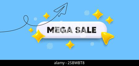 Mega Sale. Special offer price sign. Search bar template. Vector Stock Vector