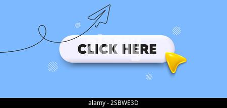 Click here. Register announce sign. Search bar template. Vector Stock Vector