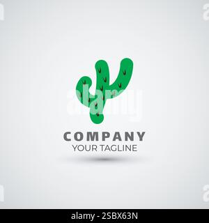 cactus logo design icon template Stock Vector