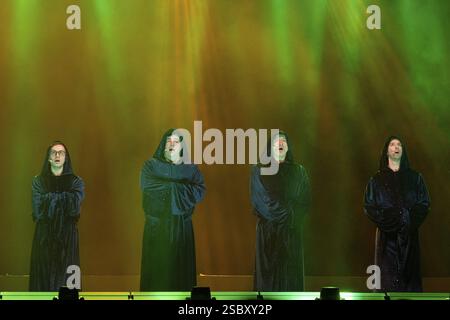 Gregorian live on 25 years Masters of Chant! Tour in the Berlin Uber Eats Music Hall on 01.02.2025 Stock Photo