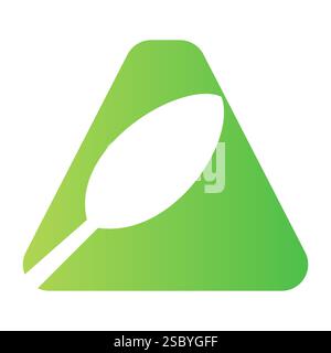 Initial Restaurant Logo On Letter A With Spoon Symbol Vector Template Stock Vector