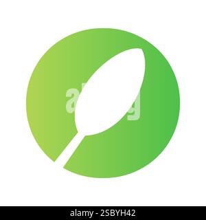 Initial Restaurant Logo On Letter O With Spoon Symbol Vector Template Stock Vector