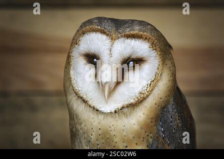 Common barn owl (Tyto alba), the most widely distributed species of owl in the world Demene, Latvia, Europe Stock Photo