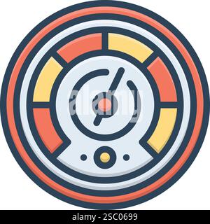 Icon for speedometer, speed Stock Vector