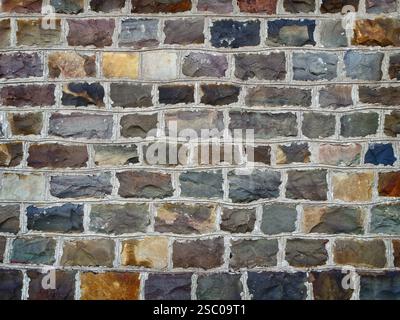 Multicolored brick wall Stock Photo