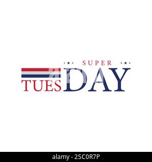 A Look at the Impact of Super Tuesday 2025 on American Politics Stock Vector