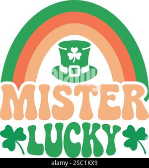 Mister Lucky svg, St Patrick's Day SVG, Irish SVG Stock Vector