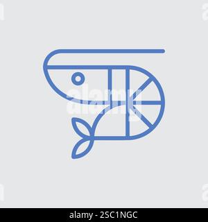 the shrimp vacktor file Stock Vector