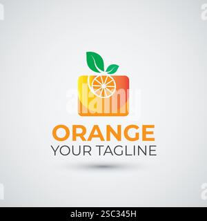 orange fruit logo design icon template Stock Vector