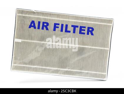 Replacing the filter in the central ventilation system. Stock Photo
