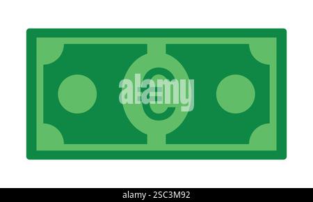 Euro cash note, European currency. vector illustration. Stock Vector
