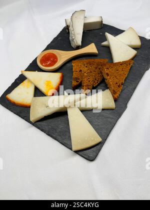 Cheese platter. Spain. Stock Photo