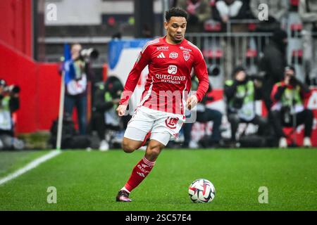 Brest, France. 01st Feb, 2025. Kenny LALA of Brest during the French championship Ligue 1 football match between Stade Brestois (Brest) and Paris Saint-Germain on 1 February 2025 at Francis Le Ble stadium in Brest, France - Photo Matthieu Mirville/DPPI Credit: DPPI Media/Alamy Live News Stock Photo