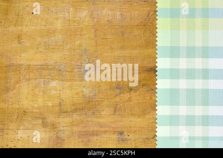 Tablecloth on wooden background Stock Photo