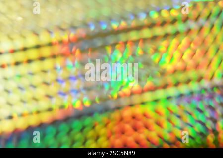 Colorful hologram surface. Holographic foil pattern. Abstract background Stock Photo