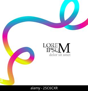 Text background with gradient line. hand drawing. Not AI, Vector illustration Stock Vector