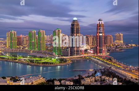 Aerial view of Gewan island Pearl Qatar Stock Photo - Alamy