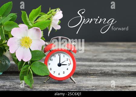 Spring forward. Summer time change. Stock Photo