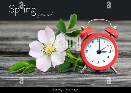 Spring forward. Summer time change Stock Photo