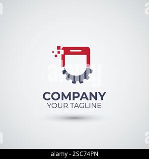 phone repair logo design icon template Stock Vector