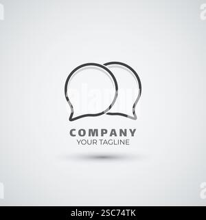 bubble chat logo design icon template Stock Vector