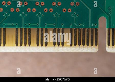 Contact edge of a printed circuit board Stock Photo