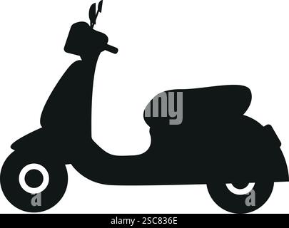 Motor scooter icon sign vector. Vehicle and transport. Stock Vector