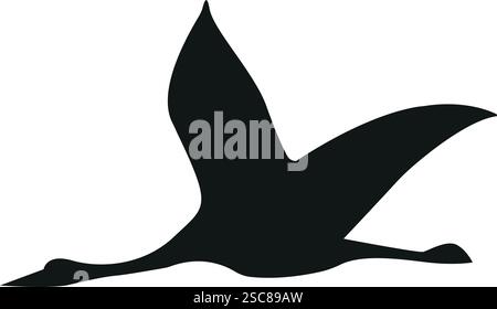 Wild Geese Bird flying in sky vector. Signs and symbols. Stock Vector