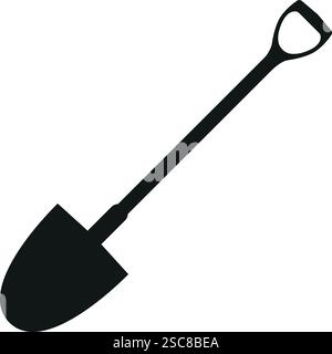 Shovel icon sign. Construction equipment signs and symbols. Stock Vector